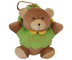 Žalias pliušinis žaislas „Baby Mix Teddy Bear“ su žaidimo mašina