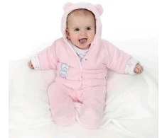 Žieminis paltas New Baby Nice Bear rožinis, dydis 80 (9-12m), 80 (9-12m)