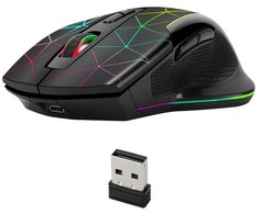 RGB žaidimų pelė, belaidė, 7 spalvos