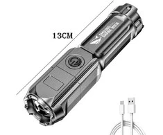 Taktinis LED prožektorius, pakraunamas USB