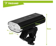 1300 lm LED dviračio žibintas + „Trizand“ galinis žibintas