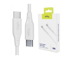 Allity Sp. z o.o. „Allity“ kabelis AUC-02 USB-C - USB-C 1,0 m 100W baltas