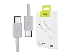 Allity Sp. z o.o. „Allity“ kabelis AUC-03 USB-C - USB-C 1,0 m 100W baltas