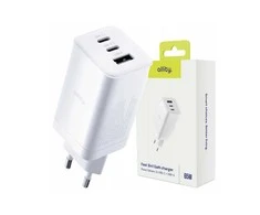 "Allity" sieninis įkroviklis GaN PD QC ATC-01-65WACC 2x USB-C 1x USB-A 65W baltas