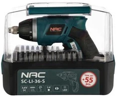 Atsuktuvas NAC 3,6 V su 55 priedais