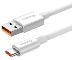 USB laidas per USB-C Baseus Superior 100 W 1.5 m (baltas)