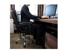 Biuro kėdė su atrama kojoms - juoda Malatec 23286