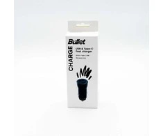 „Bullet“ automobilinis įkroviklis USB+USB-C 2,4A