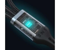 BWOO greitas 3 in 1 USB 3A įkrovimo kabelis X274