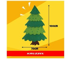 Kalėdinė eglutė iš veltinio su LED apšvietimu Kruzzel 26548