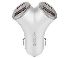 Devia automobilinis įkroviklis Extreme Metal PD 48W 2x USB 2x USB-C sidabro spalvos