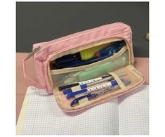 Double extendable pencil case - pink Maaleo 24519