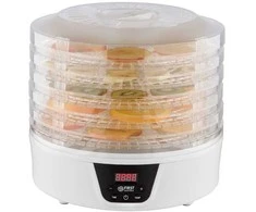 FIRSTAUSTRIA TZS First Austria Food DehydratOr, 380W Max, 5 Round Layer, Digital Timer+Temp FA-5126-8