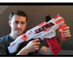 Hasbro Nerf Ultra Focus Big Gun rinkinys + ZA5182 putų polistirolo kulkos