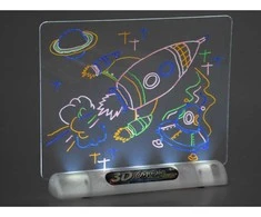 Jokomisiada 3D Drawing Board with LED apšvietimas + Markers and Glasses TA0115