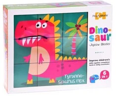 Dėlionė Jokomisiada Dideli blokai dinozaurų galvosūkis 6 nuotraukos
