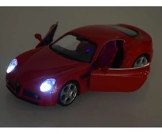 Jokomisiada „Metal Car“ modelių „Alfa Romeo 8c“ konkurso mastelis 1:32 žibintai za4607