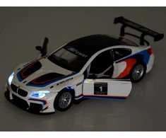 Jokomisiada Metalo automobilių sporto modelis „BMW M6 GT3“ skalė 1:32 Šviesos garsas ZA4613