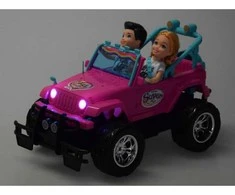 Jokomisiada Remote-controlled Rožinis CAR for dolls + boy and girl RC0734