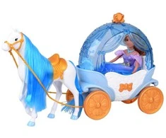 Jokomisiada Fairytale princess doll in a ball gown + royal carriage horse ZA5705