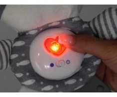 Jokomisiada 3-in-1 rattle teether Interactive playing plush pendant CAT ZA5288