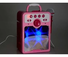 Jokomisiada Rožinė Muzikinis garsiakalbis „Rožinė Boombox“ vaikams, sergantiems mikrofonu,