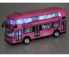 Dviaukštis autobusas „Jokomisiada Rožinė“ su atidaromomis durimis ir garsu ZA4748