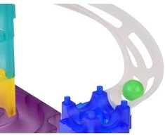 Jokomisiada Colorful Marble Run DIY Ball Track with Launcher 58 Pieces ZA5979