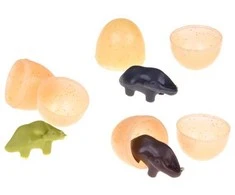 Jokomisiada Large robot dinosaur walks, roars, LAYS EGGS, light effects pair ZA5716