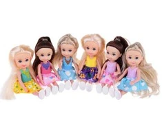 Jokomisiada Žavingos mini lėlės, su kuriomis galima žaisti. Lėlė 12 cm, 6 vnt. ZA4755