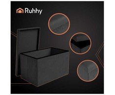 Juodas velvet pouf 60x30x30 cm Ruhhy 25995