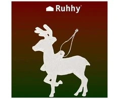 Christmas medžio baubles - reindeer 9pcs Ruhhy 22517