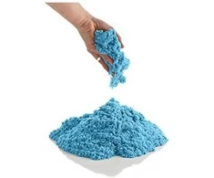 Kinetinis smėlis 1kg maišelyje, mėlynos spalvos