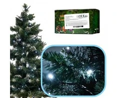 Roger LED žibintai šviesos grandinė 10m 100LED šaltai balta