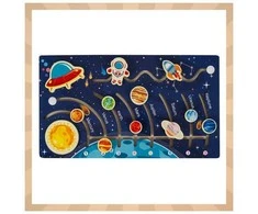 Medinė dėlionė - saulės sistema Kruzzel 39,7 x 22 cm