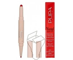 PUPA Milano Vamp! Creamy Duo Lūpų kontūro pieštukas ir blizgūs lūpų dažai, spalva - 012 Cherry Red
