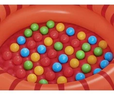 Bestway Suchy basen raudona PANDA su kulkami 107x94cm + 50 kulek 52702