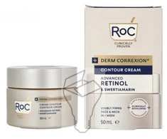 ROC Derm Correxion Contour Kreminis kontūrą formuojantis drėkinantis kremas su retinoliu veidui, kaklui ir žandikaulio linijai, 50 ml