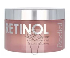 Rodial Rožinė Diamond Retinol Resurfacing Pads atkuriantys šveičiamieji padeliai veidui, 50 vnt.