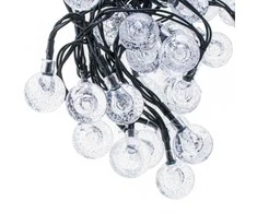 Ikonka Saulės sodo girlianda 7m 50LED šiltai baltos spalvos