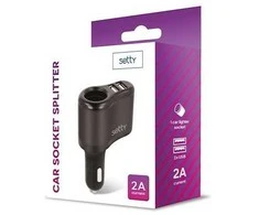 Setty Automobilio šakotuvas RGS-01 2xUSB 2A