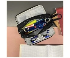 Triple foldable pencil case - juodas Maaleo 24511