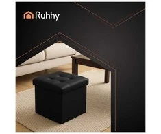 Folding pouffe juodas Ruhhy 25779