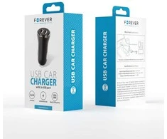 Forever CC-03 automobilinis įkroviklis 2x USB 3,6A juodas