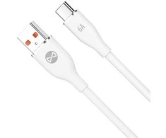 Forever USB – USB-C laidas 1,0 m 6A baltas