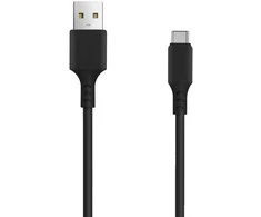 TelForceone Setty kabelis USB - USB-C 1,0 m 3A juodas