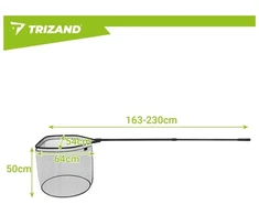 Trizand 230 cm teleskopinis žvejybos graibštas