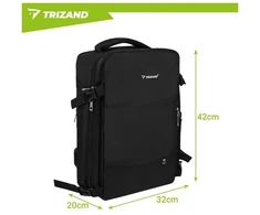 Trizand juodas hiking backpack 42x32x40cm