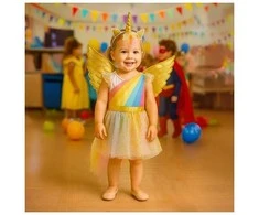 3-piece unicorn costume 110-116cm Kruzzel 26676