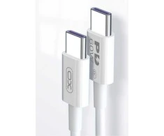XO kabelis NB-Q190A PD USB-C - USB-C 1,0m 60W baltos spalvos